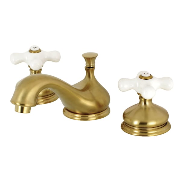 KS1167PX 8" Widespread Bathroom Faucet, Brushed Brass
